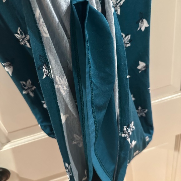 LOFT | Teal Floral Dress - Picture 5 of 6